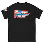 Red, White, and Pew American Flag- Short-Sleeve Unisex T-Shirt