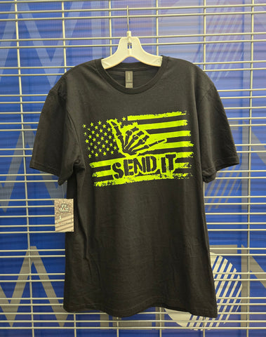 Send It - Short - Black Sleeve Unisex T-Shirt