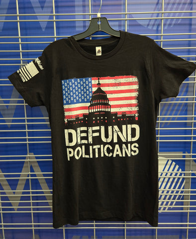 Defund Politicians - Black Short-Sleeve Unisex T-Shirt