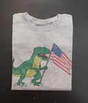 T-Rex and American Flag - Kid's T-shirt