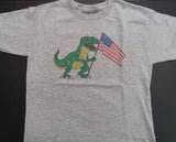 T-Rex and American Flag - Kid's T-shirt