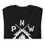 Pacific Northwest Crossed Gun - Short sleeve unisex T-shirt