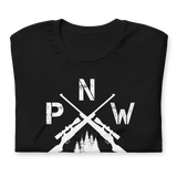 Pacific Northwest Crossed Gun - Short sleeve unisex T-shirt