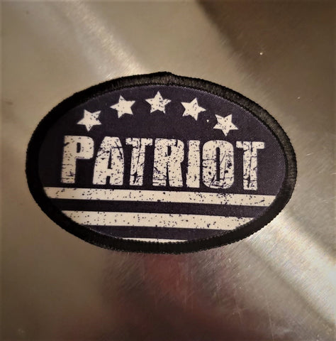 "Patriot" - Oval Iron On Patch